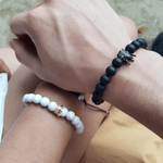 Feels of Amour | Couples Crown Stone Stacked Bracelet