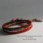 Lucky Handmade Buddhist Knots Rope Bracelet