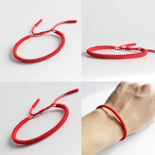 Lucky Handmade Buddhist Knots Rope Bracelet