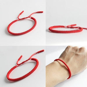 Lucky Handmade Buddhist Knots Rope Bracelet