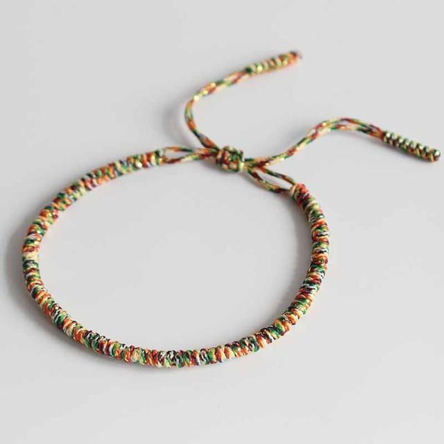 Lucky Handmade Buddhist Knots Rope Bracelet