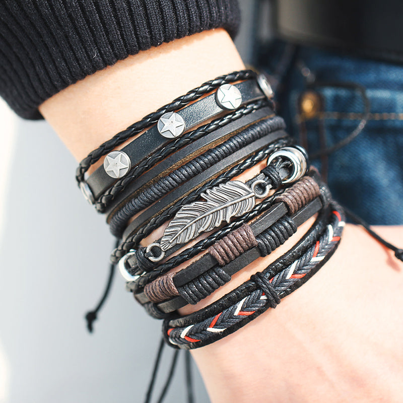 Tangled Palms | Vintage ROCKSTAR Leather Bracelets.