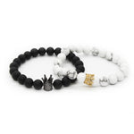 Feels of Amour | Couples Crown Stone Stacked Bracelet