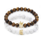 Feels of Amour | Couples Crown Stone Stacked Bracelet