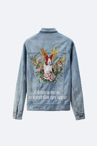 Flower Rabbit Denim Jacket